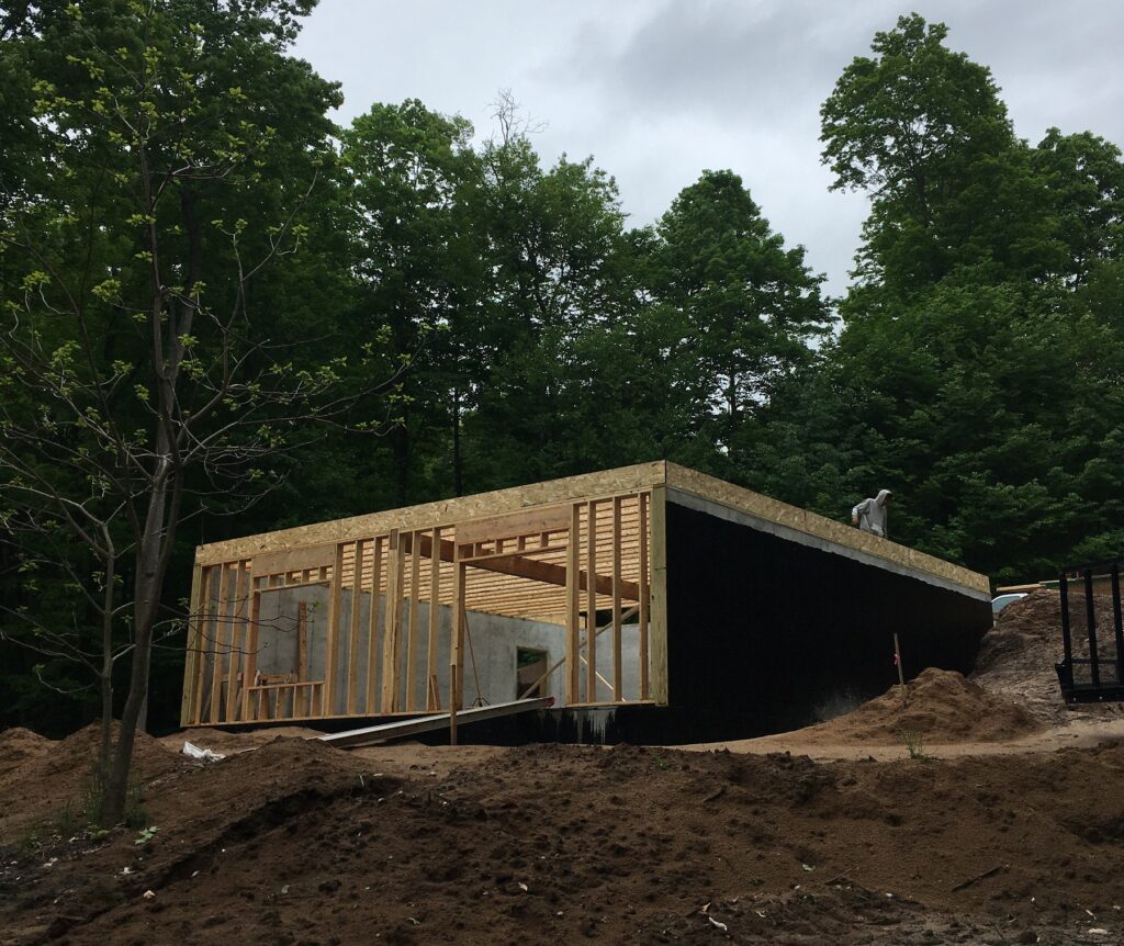 basement excavation services at house in northern michigan