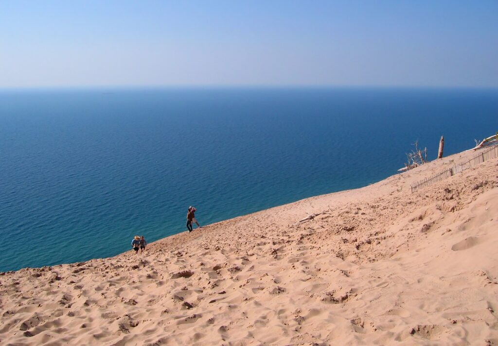 Hiking the Sleeping Bear National Lakeshore just outside traverse city