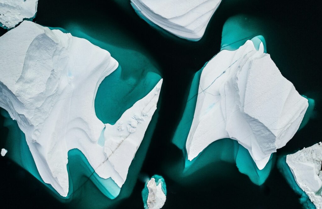 aerial view of an iceberg symbolizing the unknown that can be uncovered with SEO consulting services