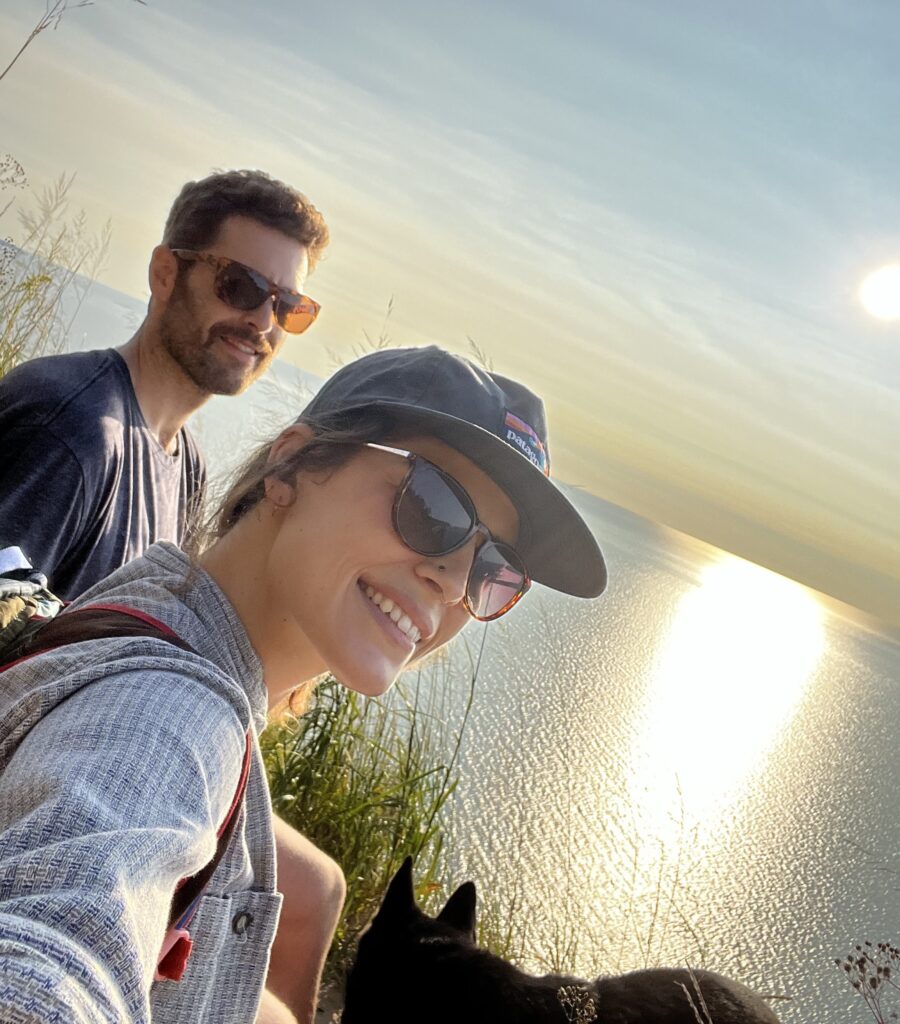 My wife, Elizabeth and I, hanging out on the coast of Lake Michigan